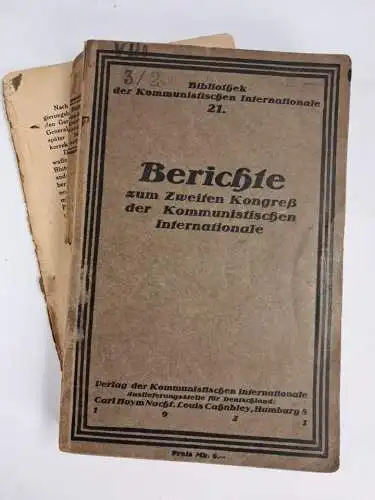 4 Bücher KPD,  Bibliothek der Kommunistischen Internationale, Parteitag 1921/25