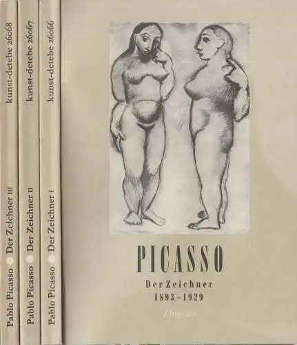 Buch: Pablo Picasso - Der Zeichner, 3 Bände, Kunst-detebe, 1982, Diogenes