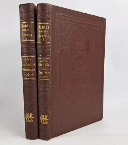 Buch: Göttliche Komödie, Dante, 2 Bände, Cotta / Kröner, gebraucht, gut, Fraktur