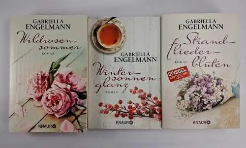 3 Bücher Gabriella Engelmann: Wildrosensommer, Wintersonnenglanz, Strandflieder
