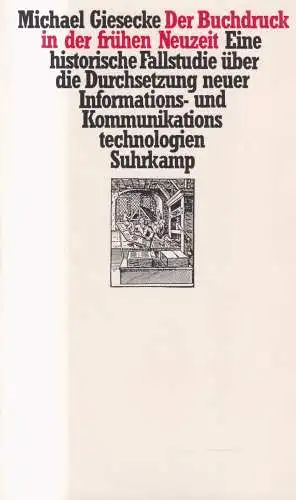 Buch: Der Buchdruck in der frühen Neuzeit, Michael Giesecke, 2006, Suhrkamp