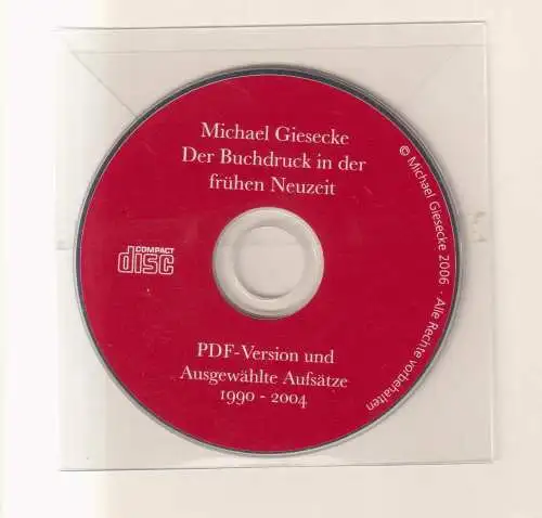 Buch: Der Buchdruck in der frühen Neuzeit, Michael Giesecke, 2006, Suhrkamp