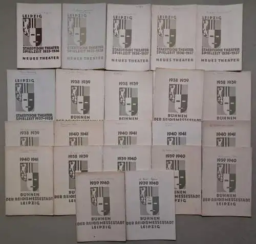 22 Programmhefte Städtisches Theater Leipzig / Bühnen der Reichsmessestadt