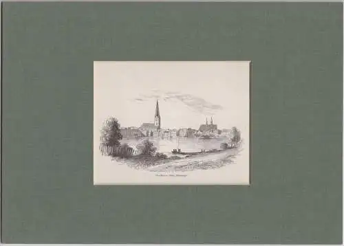 Holzstich: The Binnen Alster, Hamburgh, um 1829, Robert Branston, John Wright