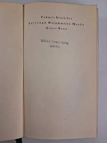 Buch: Gotthold Ephraim Lessings Gesammelte Werke, 6 Bände, Tempel Verlag