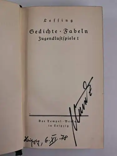Buch: Gotthold Ephraim Lessings Gesammelte Werke, 6 Bände, Tempel Verlag