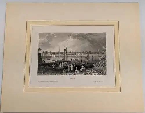 Stahlstich: Bonn, um 1839, Bibliografisches Institut Hildburghausen, Ansicht
