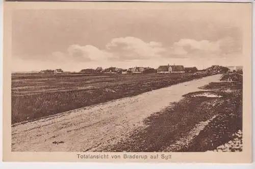AK Totalansicht von Braderup auf Sylt, Verlag R. Wassermann, gebraucht, gut
