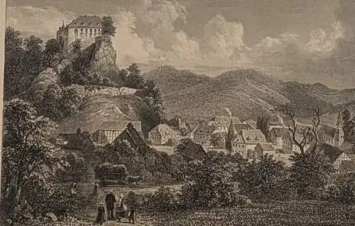 Stahlstich: Bilstein, Ansicht, Grafik, Ansicht, Carl Mayer, Ferdinand Schöningh