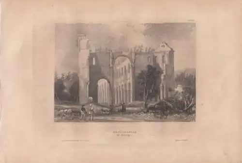 Paulinzella in Thüringen. aus Meyers Universum, Stahlstich. Kunstgrafik,  266529