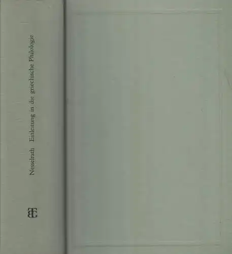 Buch: Einleitung in die griechische Philologie, Nesselrath (Hrsg.), 1997, gut