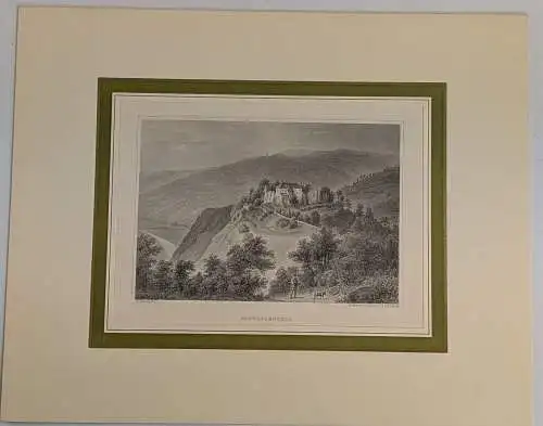 Stahlstich: Schwarzenberg, W. Schuch, Carl Mayer, Originalgrafik, Schöningh