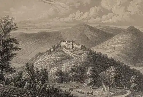 Stahlstich: Schwartzenberg, A. H. Payne, Ansicht, Originalgrafik, C. Schlickum