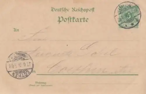AK Gruss aus Ruhla. Carl Alexander-Thurm. Litho vor 1900, Postkarte. Ca. 1898