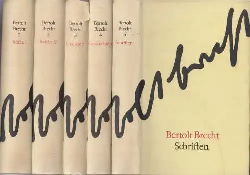 Buch: Bertolt Brecht - Werke in fünf Bänden, 1975, Aufbau-Verlag, 5 Bände 351247