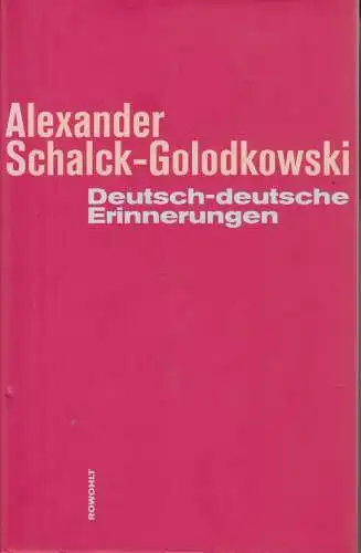 Buch: Deutsch-deutsche Erinnerungen, Schalck-Golodkowski, Alexander. 2000