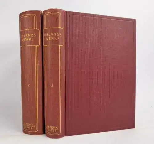 Buch: Ludwig Uhland - Werke. 3 Teile in 2 Bänden, Goldene Klassiker-Bibliothek