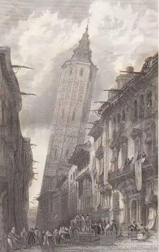 Das Wunder von Saragossa. aus Meyers Universum, Stahlstich. Kunstgrafik,  265675