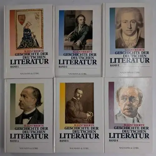 Buch: Illustrierte Geschichte der deutschen Literatur, 6 Bände. Naumann & Göbel