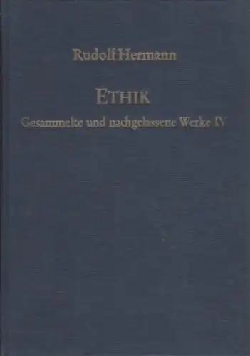 Buch: Ethik, Hermann, Rudolf. Evangelische Verlagsanstalt, 1972, gebraucht, gut