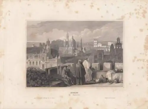 Xeres in Spanien. aus Meyers Universum, Stahlstich. Kunstgrafik, 1850