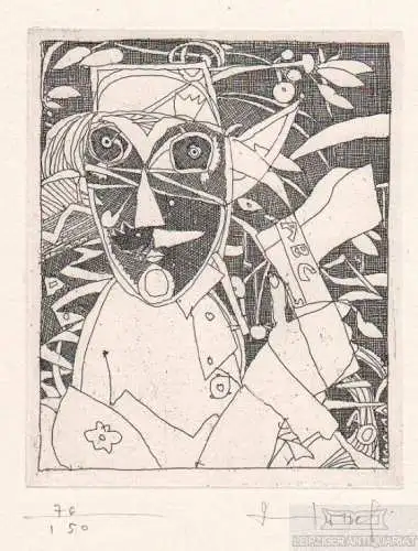 Radierung: ABC, Hussel, Horst. Kunstgrafik, 1989, Kinderbuchverlag, (o.T.) 39150