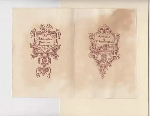 Original Grafik Exlibris: Biblioaber Paolina Monaterssino, Archsuro Monstersfine