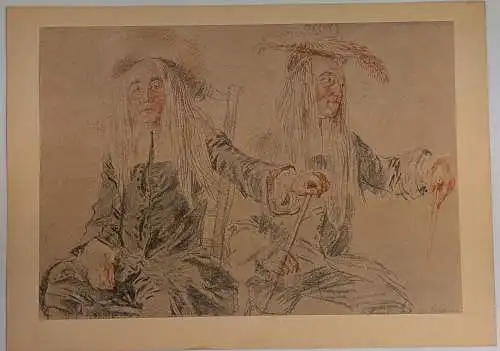 Lichtdruck: Jean-Antoine Watteau, Abbé Haranger, Grafik, Reprografie, Phoenix