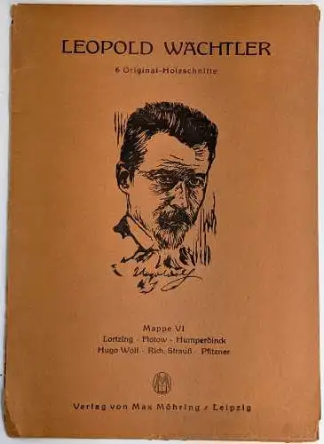 6 Original-Holzschnitte, Leopold Wächtler, Mappe VI, Max Möhring, Portrait