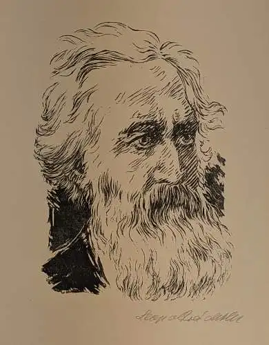 6 Original-Holzschnitte, Leopold Wächtler, Mappe VI, Max Möhring, Portrait