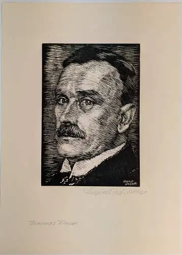10 Original-Holzschnitte, Leopold Wächtler, Mappenwerk, Max Möhring, Portrait
