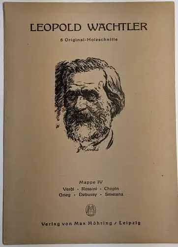 6 Original-Holzschnitte, Leopold Wächtler, Mappe IV, Max Möhring, Portrait