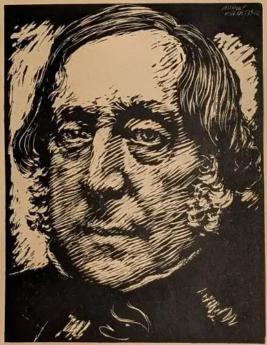 6 Original-Holzschnitte, Leopold Wächtler, Mappe IV, Max Möhring, Portrait