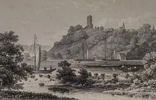 Stahlstich: Blankenstein, H. Winkles, C. Schlickum, Thüringen, Grafik, Ansicht