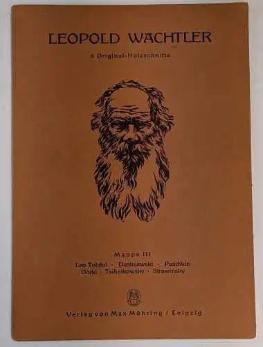 6 Original-Holzschnitte, Leopold Wächtler, Mappe III, Max Möhring, Portrait