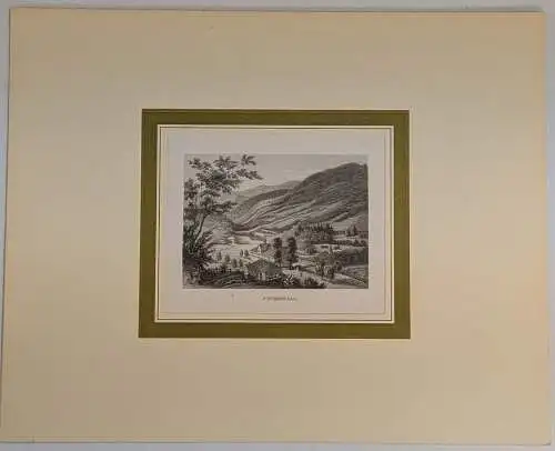 Stahlstich: Petersthal, Grafik, Ansicht, Bibliograf. Institut Hildburghausen