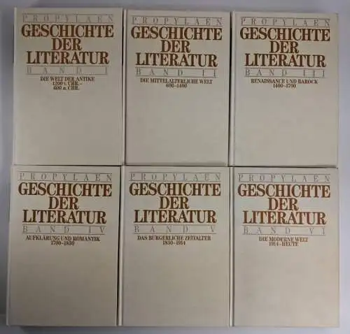 Buch: Propyläen Geschichte der Literatur Band I-VI, Erika Wischer. 6 Bände
