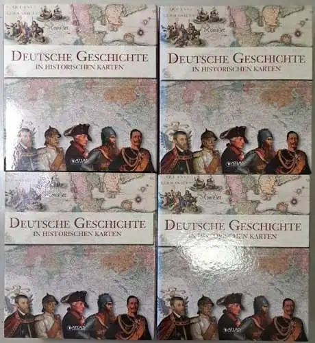4 umfangreiche Ordner: Deutsche Geschichte in historischen Karten, Atlas Verlag