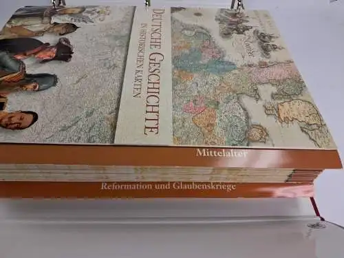 4 umfangreiche Ordner: Deutsche Geschichte in historischen Karten, Atlas Verlag