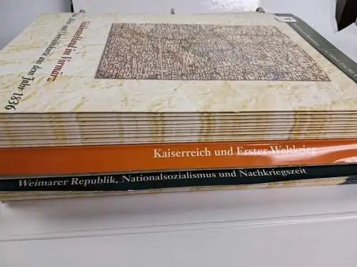 4 umfangreiche Ordner: Deutsche Geschichte in historischen Karten, Atlas Verlag