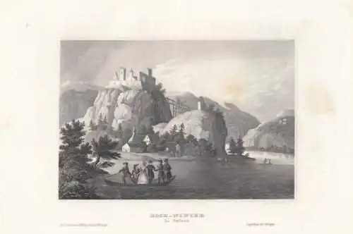 Hoch-Winzer in Bayern. aus Meyers Universum, Stahlstich. Kunstgrafik, 1850
