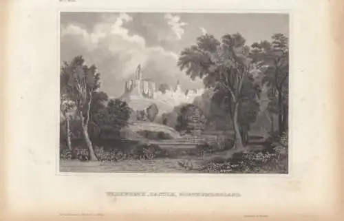 Warkworth-Castle, Northumberland. aus Meyers Universum, Stahlstich. Kunst 266518