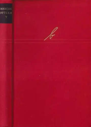 Buch: Stücke. Band V, Brecht, Bertolt. 1968, Aufbau-Verlag, gebraucht, gut