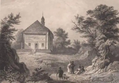 Die Tellscapelle. aus Meyers Universum, Stahlstich. Kunstgrafik, 1850