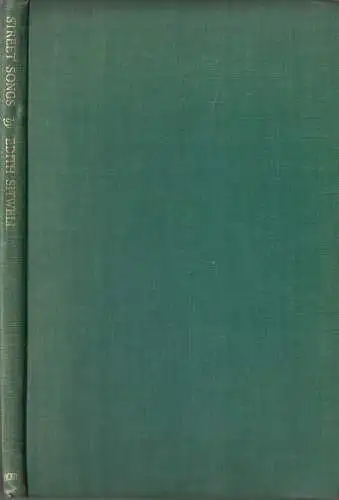 Buch: Street Songs, Edith Sitwell, 1942, MacMillan & Co., englischsprachig