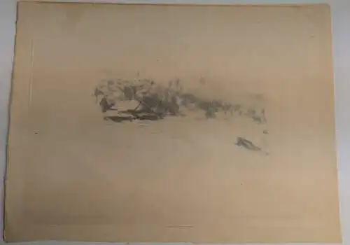 Originallithografie: Am Strand, Paul Paeschke, Staatsdruckerei, Wien, Grafik