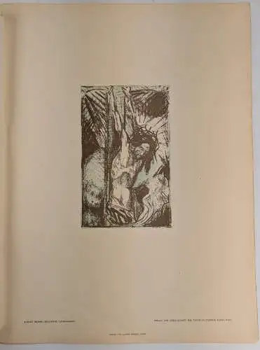 Original-Lithografie: Krucifixus, August Brömse, Albert Berger, Staatsdruck