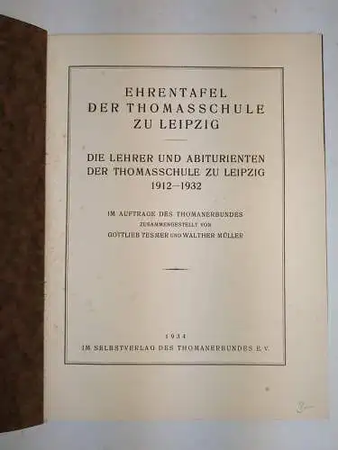 3 Bücher Thomasschule zu Leipzig: Ältere Geschichte, Lehrer und Abiturienten