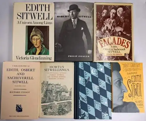 7 Bücher Edith, Osbert and Sacheverell Sitwell, englischsprachig, signiert
