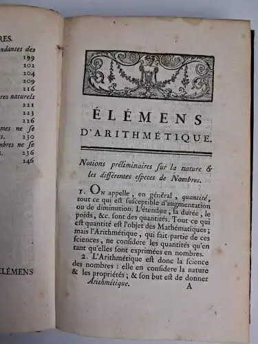 Buch: Cours de Mathematiques a l'usage des Gardes du Pavillon et de la Marine 1